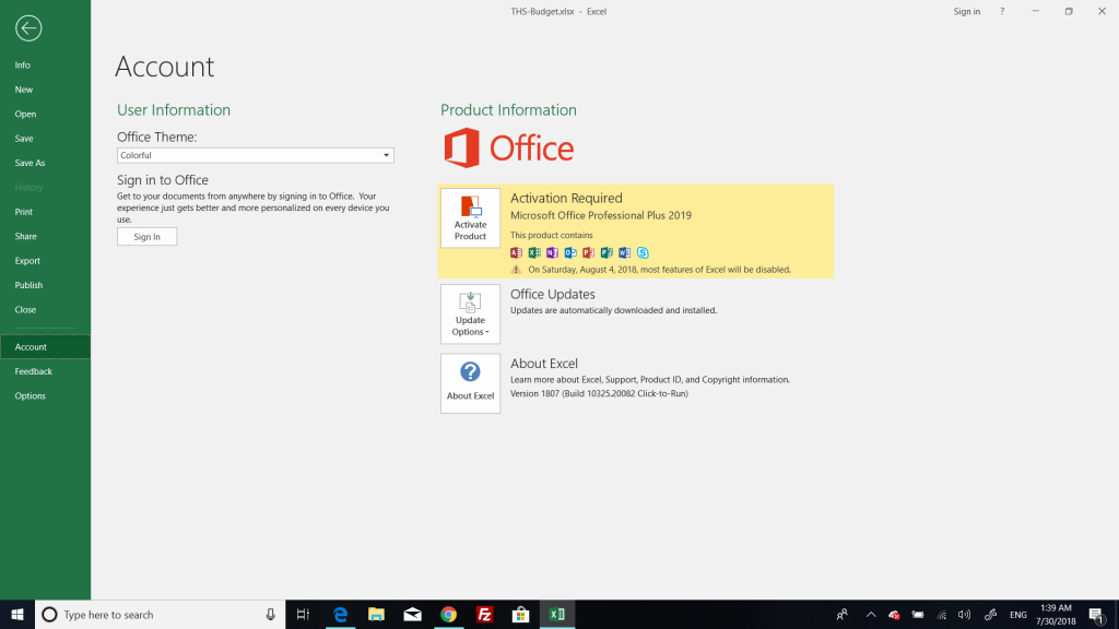 How to activate microsoft office 2016 without product key